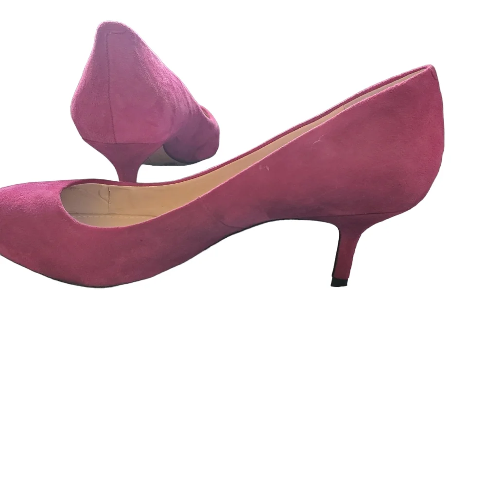 Vince Camuto purple faux suede 2½" heel shoes. 10M - Picture 5 of 10